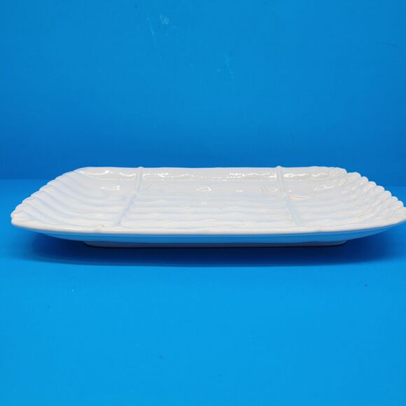 Neuwirth Portugal White Ceramic 12 1/2" X 7 1/2" Asparagus  Serving Dish VGC - Picture 8 of 9